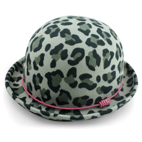 100% Australian wool felt leopard printed hat