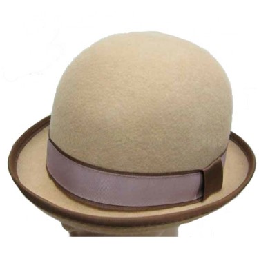 men's fashion 100% wool stingy-brimed bowler hat