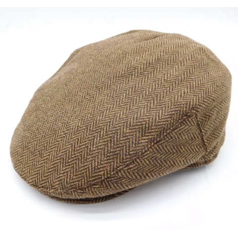 Spring/Summer Tweed Flat Cap in Brown