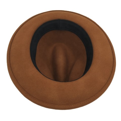 100% wool felt waterproof medium brim fedora hat