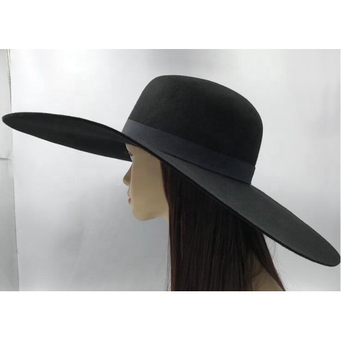 Fashionable 100% wool felt wide brim floppy elegant hats