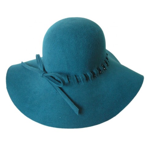 fashion 100% wool elegant floppy ladies' felt hat