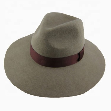 Fashion 100% wool felt floppy fedora hat